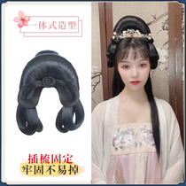  Ancient style Hanfu one-piece wig bag Tang Dynasty princess Tang Hanfu wig bag lazy wig stage performance bun