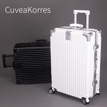  Suitcase Female student large capacity strong and durable aluminum frame trolley box Male travel password small leather box universal wheel