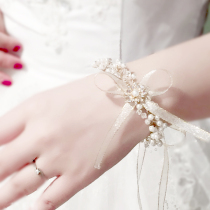 ins Super fairy wedding dress Mori hipster wrist flower New bridesmaid sister hand gift corset flower Flower Dance photo