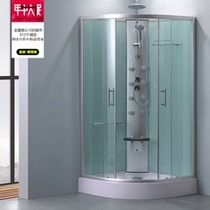 Roofless bathroom integral shower room partition tempered glass 371C hollow bath room Shower room