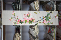 Meiqi painting academy four feet off 1 4*0 35 meters meticulo flowers and birds pure hand-painted gallery mounting shop entries