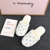 Japanese-style starry home slippers soft-soled comfortable slippers Travel plane slippers easy to carry-