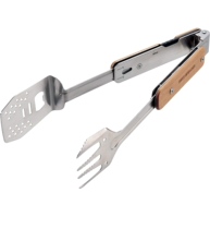 Captain Stag] Barbecue Cooking BBQ Multifunction Tool Clips Fork Pan Scoop Bottle Opener
