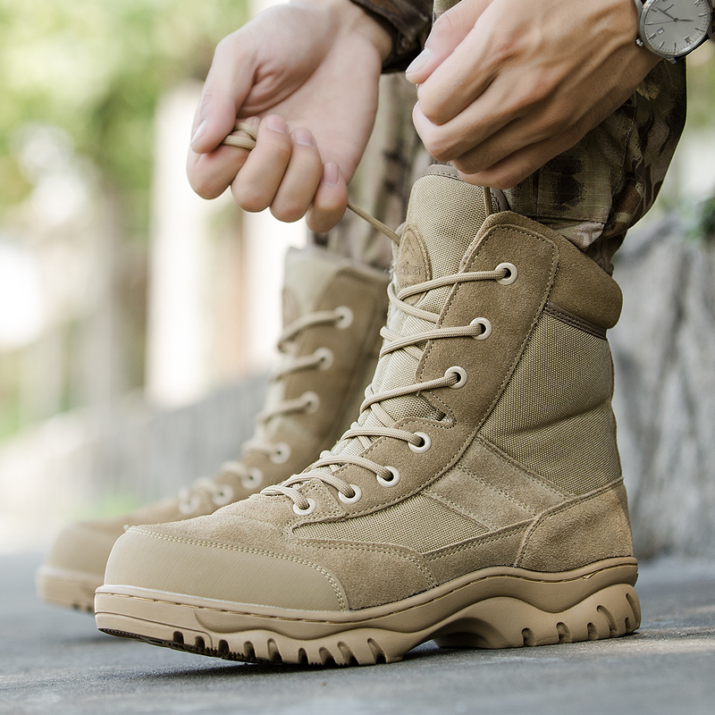 Foreign Trade Export Men and Women Special Army Boots, High Band Desert Boots, Tactical Boots, True Leather Outdoor Boots
