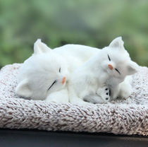 Car ornament emulation dog emulation kittens mother and son cat car interior active carbon bamboo charcoal plush pet kitty swing piece