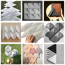 Geometric wall tile cement floor tile mold background wall decoration cement gypsum garden wall sticker pedal brick silicone mold