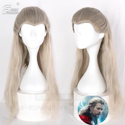 taobao agent Fenny Beauty Beauty long curly hair perm sail -colored men's stage role -playing Thor Cosplay wig