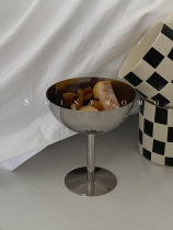 Shinymomo Korean simple stainless steel metal dried fruit bread cup Ice cream ice cream cup