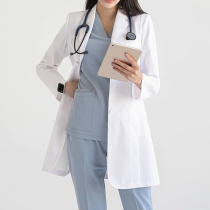 uname name white coat female long sleeve doctor laboratory clothes student beautician hospital oral overalls summer