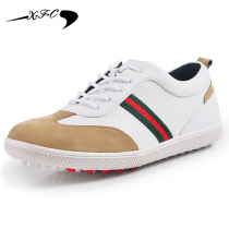 XFC golf shoes mens casual sports shoes waterproof and breathable ultra-light soft non-slip outdoor shoes white