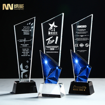 Crystal Trophy Custom Creative Medal Custom Team Competition Anniversary Celebration Annual Meeting Outstanding Employee Award Lettering