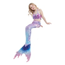  Childrens mermaid swimsuit costume Little girl swimming fish tail Girls swimsuit Mermaid Princess split suit Summer