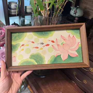 荷花九鲤图轴-荷花九鲤图轴促销价格、荷花九鲤图轴品牌- 淘宝