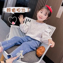 Girls shirt long sleeve 2021 Spring and Autumn New Korean version of foreign style hollow cotton coat childrens baby shirt