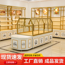 Bread cabinet bread display cabinet cake shop side cabinet commercial glass baking sample cabinet pastry cabinet shelf