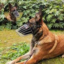 Dog mouth cover Medium and large dog horse dog German shepherd wolf dog Rottweiler stainless steel iron mouth cage Golden retriever mouth cover anti-bite