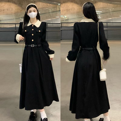 taobao agent Dress, advanced long skirt, plus size, french style, A-line, bright catchy style, high-quality style, maxi length