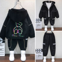 Boys autumn suit 20201 New Baby foreign-style children spring and autumn sports 25789-year-old two-piece set tide cool