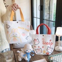 Canvas bag trumpeter proposed door handbag travel Korean canvas bag female summer texture portable fashion fashion fashion