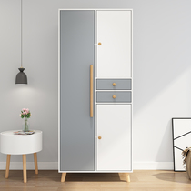 Small family wardrobe modern simple bedroom simple wooden children cabinet rental dormitory assembly wardrobe two doors