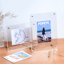 Acrylic photo frame table 6 inch 78 inch transparent crystal photo frame ins simple postcard photo display frame