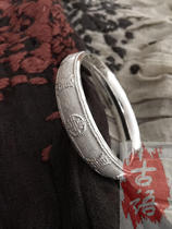 Original handmade boutique ancient language workshop embossed bracelet (annual ring) custom S999 relief word