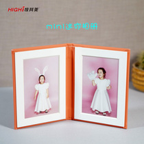 Mini leather photo album set table custom couple Memorial Album to send girlfriend wife baby birthday photo gift