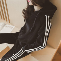 Pregnant women set Spring and Autumn New 2021 new foreign style loose sports two-piece Net red age autumn and winter fashion