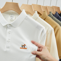 Hanska shortsleeve POLO shirt man 2022 Summer new pure color business 100 hitch casual turtlenecks T-shirt for men