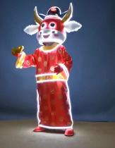 LED Luminous God of Wealth Clothing Luminous Long Luminous Lion Dance Luminous Wine Props Luminous Cow Clothing