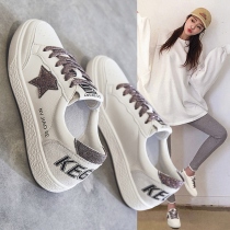 Chao brand 2021 Autumn New Net red white shoes womens leather leisure Korean version of Joker thick bottom lace-up flat shoes