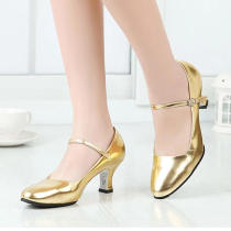 New Xinjiang Uighur dance shoes womens adult red black gold and silver high-heeled national dance shoes soft-soled dance shoes