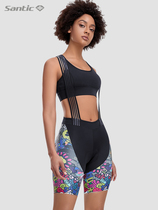 Santic Sendi passenger 2022 Spring and Summer 2022 new cycling strap four - deck pants female bicycle sweat bike shorts
