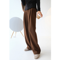 Light City Su small sugar) super thin ace ace suit pants 2021 autumn and winter women loose sagging wide leg pants belt