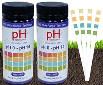 Test soil PH Acid alkaline black barrels 0-14 100 of 100 loaded test strips test water quality acidic alkalinity