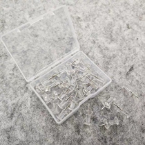 Transparent invisible I-shaped nails short nails a box of 70 message pushpins Cork nails photo wall studs box (single
