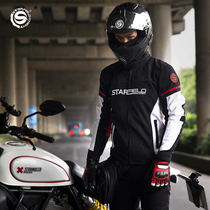 Star Knight motorcycle riding suit Mens summer motorcycle suit Waterproof female mesh breathable drop jacket racing suit
