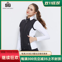 Brand golf clothing female vest plus velvet autumn and winter New zipper windbreaker coat slim golf sports uniform