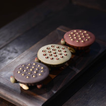 Frog showerhead Lotus seed movable watermelon stone Purple Sand tea pet ornaments fine can be raised ceramic tea set Tea ceremony cover set