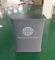 Quick screen show front desk custom portable Square advertising table reception desk exhibition front press lift table