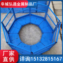 Site assembly type circular pier construction platform foundation pit ladder cage protection channel building cover beam operating platform