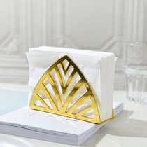 Erica Beck Nordic style simple hollow dining table Golden tissue rack European bar towel holder