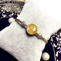 Lucky help cause Blonde crystal Citrine green ghost Amethyst bracelet Female trick peach blossom strawberry crystal transfer beads hand string