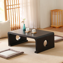 Solid Wood tatami tea table window table Chinese piano table simple Chinese tea table Japanese piano table low table Kang table