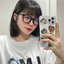 Beibei self-contained Korean ins glasses glasses frame anti-blue light film can be self-equipped with myopia Korean direct mail