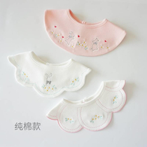 Japan ZD new baby bib petals 360 Rotating baby saliva towel cotton gauze bib fake collar