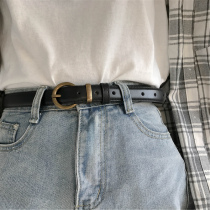 Retro Belt Female Niche Student Black Design Pants With Lady Jeans Belt Male Fine Decoration Inn Wind