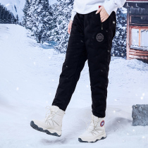 Official Canada Ai big goose down pants plus velvet thick warm bunches winter couples mens pants womens pants