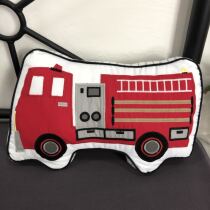 New fire truck pure cotton patch embroidered core pillow about 20*35cm single (can not be removed)