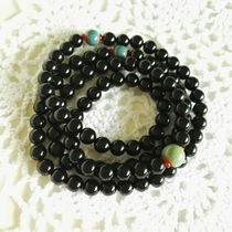 Hui Islamic worship 99 Rosary beads Tesbiha Black Agate 8mm mens bracelet